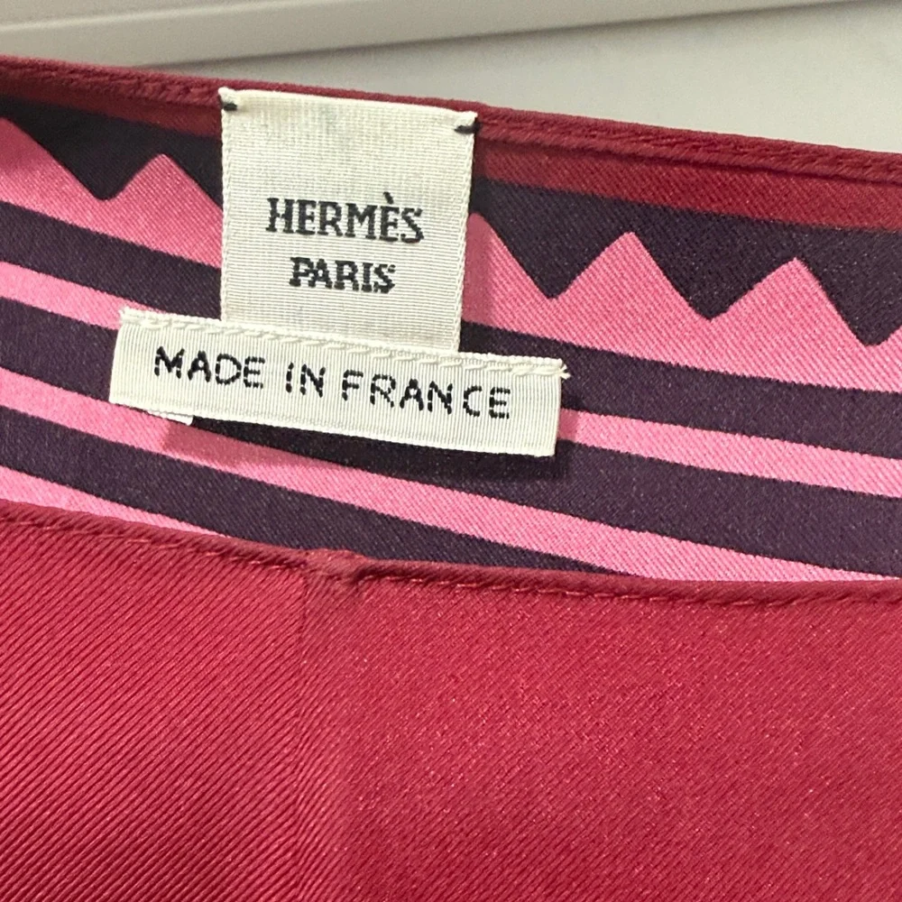 Hermes Silk Pink Printed Belted Mini Dress - Picture 2 of 8